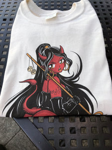'Devil Babe' T-Shirt (Natural-Ivory)