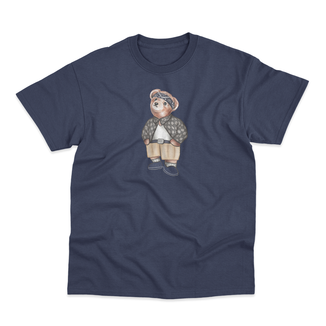 'Cholo Bear' T-Shirt (Navy Blue)