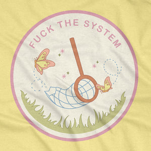 'Fuck the System' T-Shirt (Banana Cream)