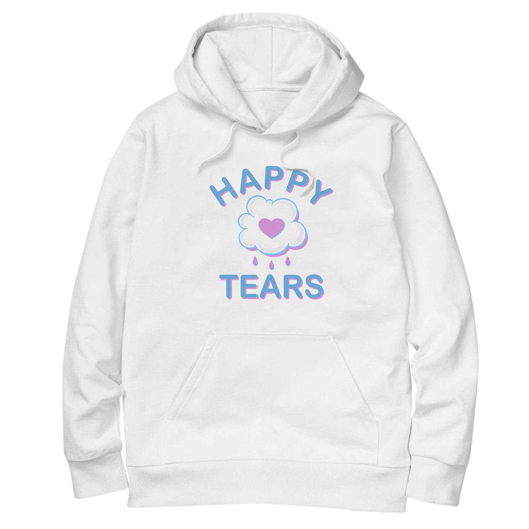 'Happy Tears' Hoodie (White)