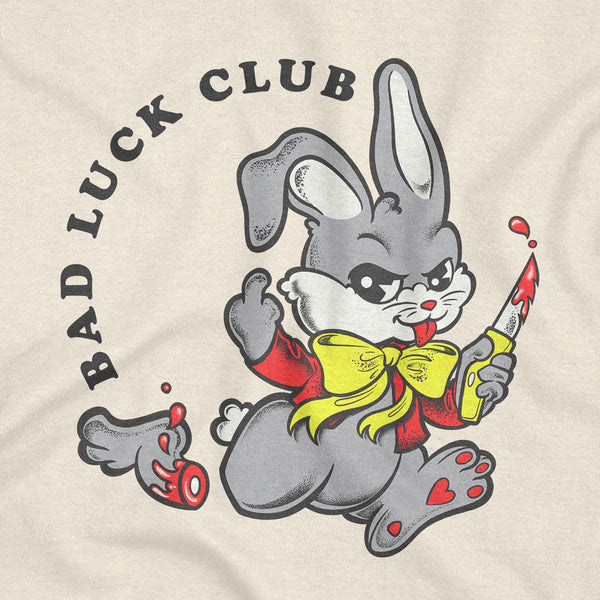 'Bad Luck Club' T-Shirt (Natural-Ivory)
