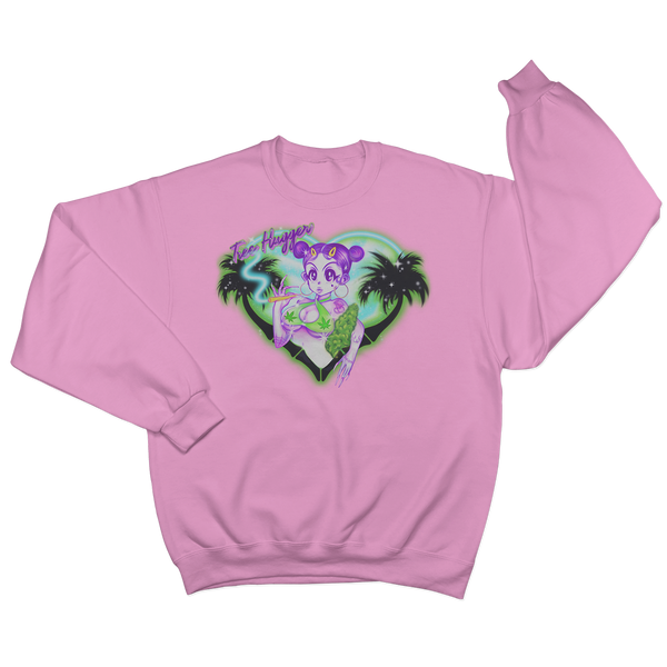 'Tree Hugger' Crewneck Sweatshirt (Light Pink)